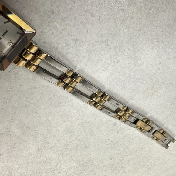 Anne Klein Watch Womens 16mm Rectangle Two Tone Link Band Quartz New Battery - Picture 11 of 16